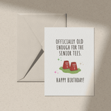 Senior Tees Printable Golf Birthday Card Funny Golfer Greeting Card